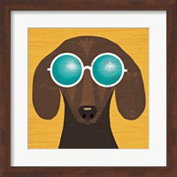 Framed Beach Bums Dachshund I