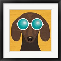 Framed Beach Bums Dachshund I