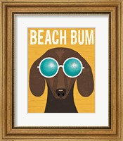 Framed Beach Bums Dachshund I Bum