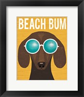 Framed Beach Bums Dachshund I Bum