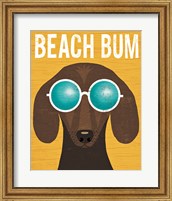 Framed Beach Bums Dachshund I Bum