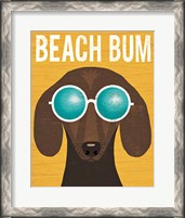 Framed Beach Bums Dachshund I Bum