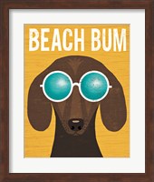 Framed Beach Bums Dachshund I Bum