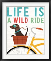 Framed Beach Bums Dachshund Bicycle I Life