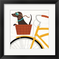 Framed Beach Bums Dachshund Bicycle I