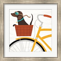 Framed Beach Bums Dachshund Bicycle I