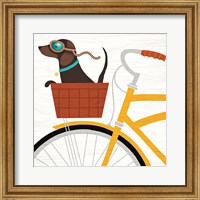 Framed Beach Bums Dachshund Bicycle I