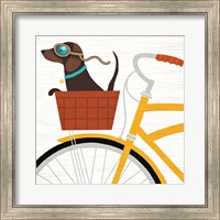 Framed Beach Bums Dachshund Bicycle I