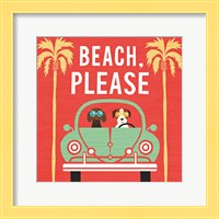 Framed Beach Bums Beetle I Square