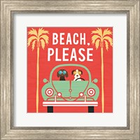 Framed Beach Bums Beetle I Square