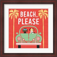 Framed Beach Bums Beetle I Square
