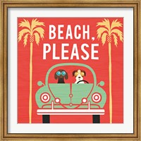 Framed Beach Bums Beetle I Square
