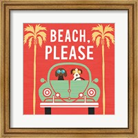 Framed Beach Bums Beetle I Square