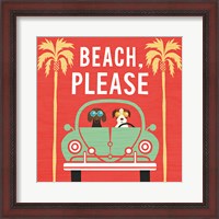 Framed Beach Bums Beetle I Square