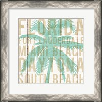 Framed Bon Voyage Florida Palm