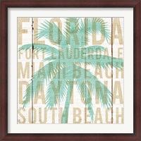 Framed Bon Voyage Florida Palm