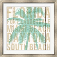 Framed Bon Voyage Florida Palm