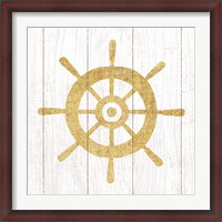 Framed Beachscape VI Helm Gold Neutral