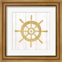 Framed Beachscape VI Helm Gold Neutral