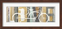 Framed Beachscape Tandem Bicycle Love Gold Neutral