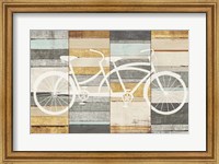 Framed Beachscape Tandem Cruiser Gold Neutral