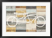 Framed Beachscape Tandem Cruiser Gold Neutral