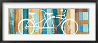 Beachscape Tandem Bicycle Love Framed Print