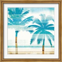 Framed Beachscape Palms III