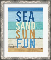 Framed 'Beachscape Inspiration VIII' border=