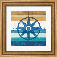 Framed Beachscape IV Compass