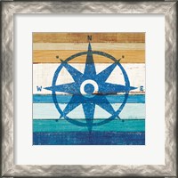 Framed Beachscape IV Compass