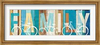 Framed Beachscape Bicycle Family