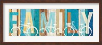 Framed Beachscape Bicycle Family