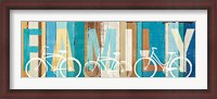 Framed Beachscape Bicycle Family