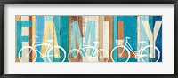 Beachscape Bicycle Family Framed Print