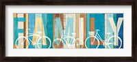 Framed Beachscape Bicycle Family