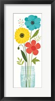 Seaside Bouquet V Mason Jar Framed Print