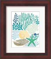 Framed Under Sea Treasures V Sea Glass