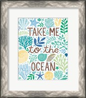 Framed Under Sea Treasures IV Sea Glass