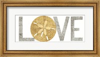 Framed Under Sea Treasures Love Gold Neutral