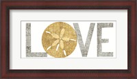 Framed Under Sea Treasures Love Gold Neutral