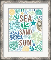 Framed Under Sea Treasures III Sea Glass