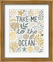 Framed Under Sea Treasures IV Gold Neutral