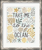 Framed Under Sea Treasures IV Gold Neutral