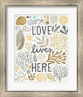 Framed Under Sea Treasures II Gold Neutral