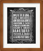 Framed 'Grandma - Chalkboard' border=