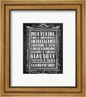 Framed 'Grandma - Chalkboard' border=