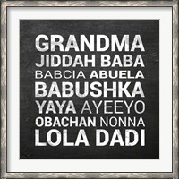 Framed Grandma Various languages - Chalkboard