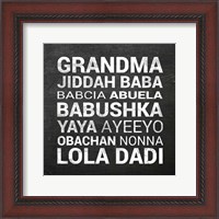 Framed Grandma Various languages - Chalkboard