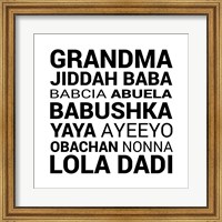 Framed Grandma Various languages